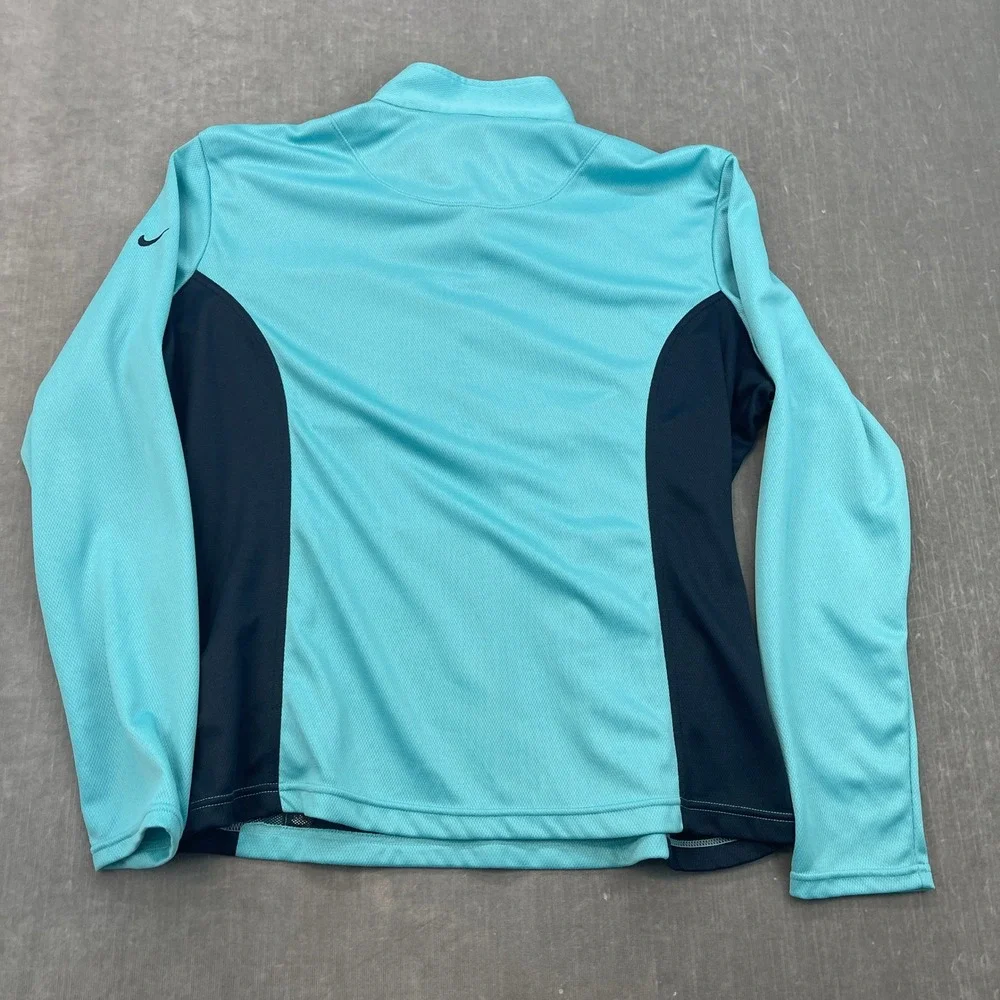 Nike Youth XL Turquoise Navy Blue Dri-FIT Quarter-Zip Pullover‎ Jacket